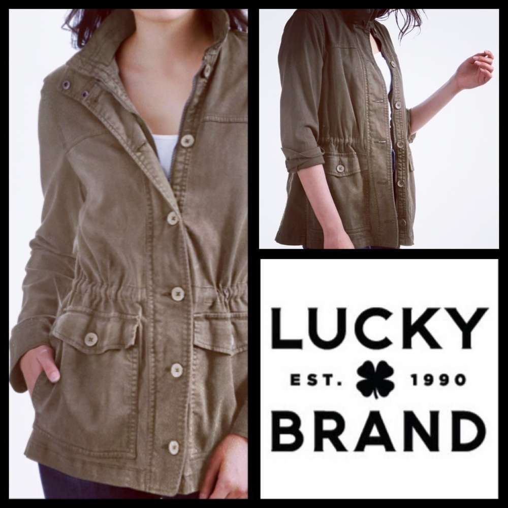 ☘️ LUCKY Cargo Drawstring Waist Utility Jacket-XL